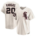 Punc C.White Sox #20 Miguel Vargas Player Cream Cooperstown Collection Limited Home Stitched Jerseys
