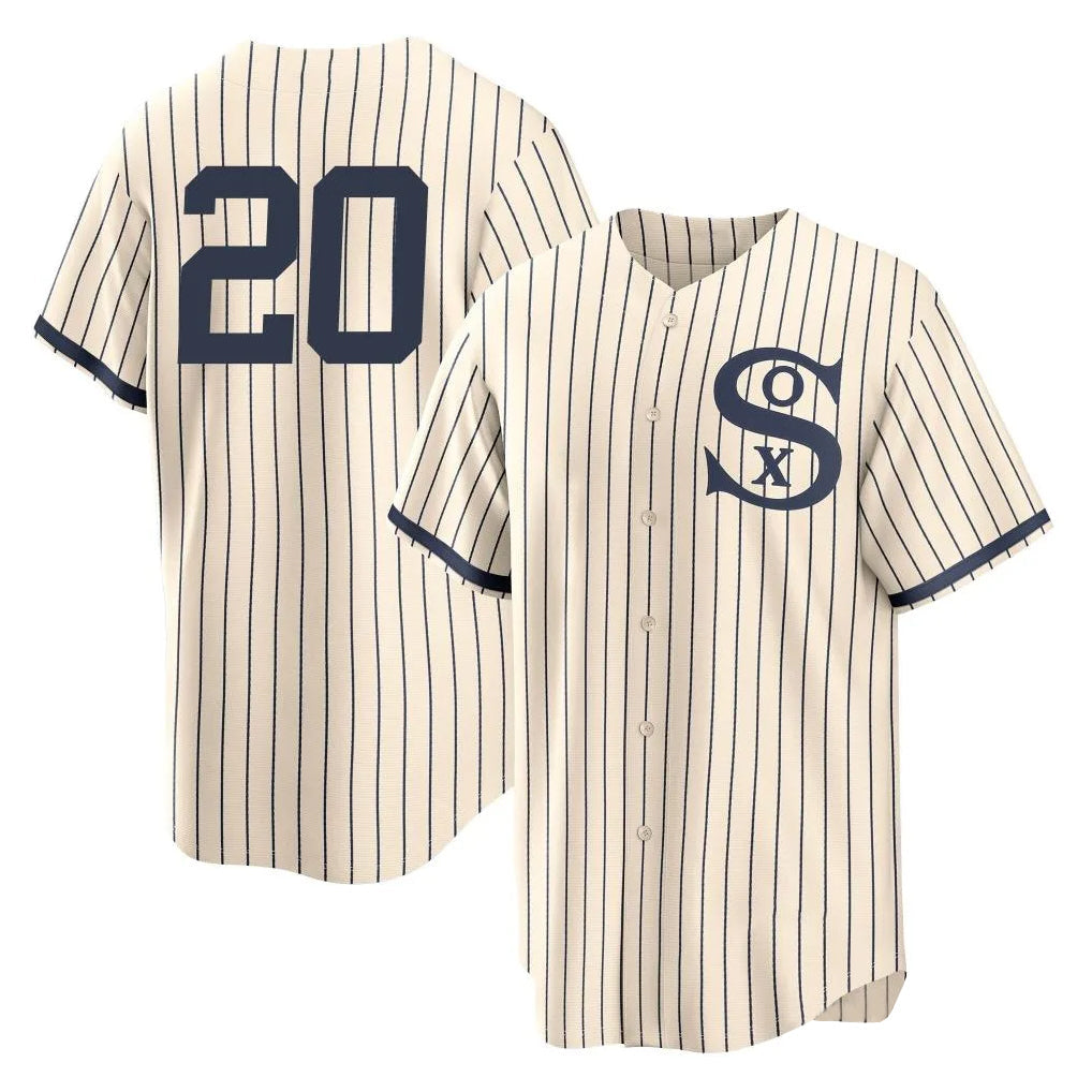 Punc C.White Sox #20 Miguel Vargas Player Cream Field of Dreams Home Game Stitched Jerseys