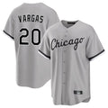 Punc C.White Sox #20 Miguel Vargas Player Gray Home Game Stitched Jerseys