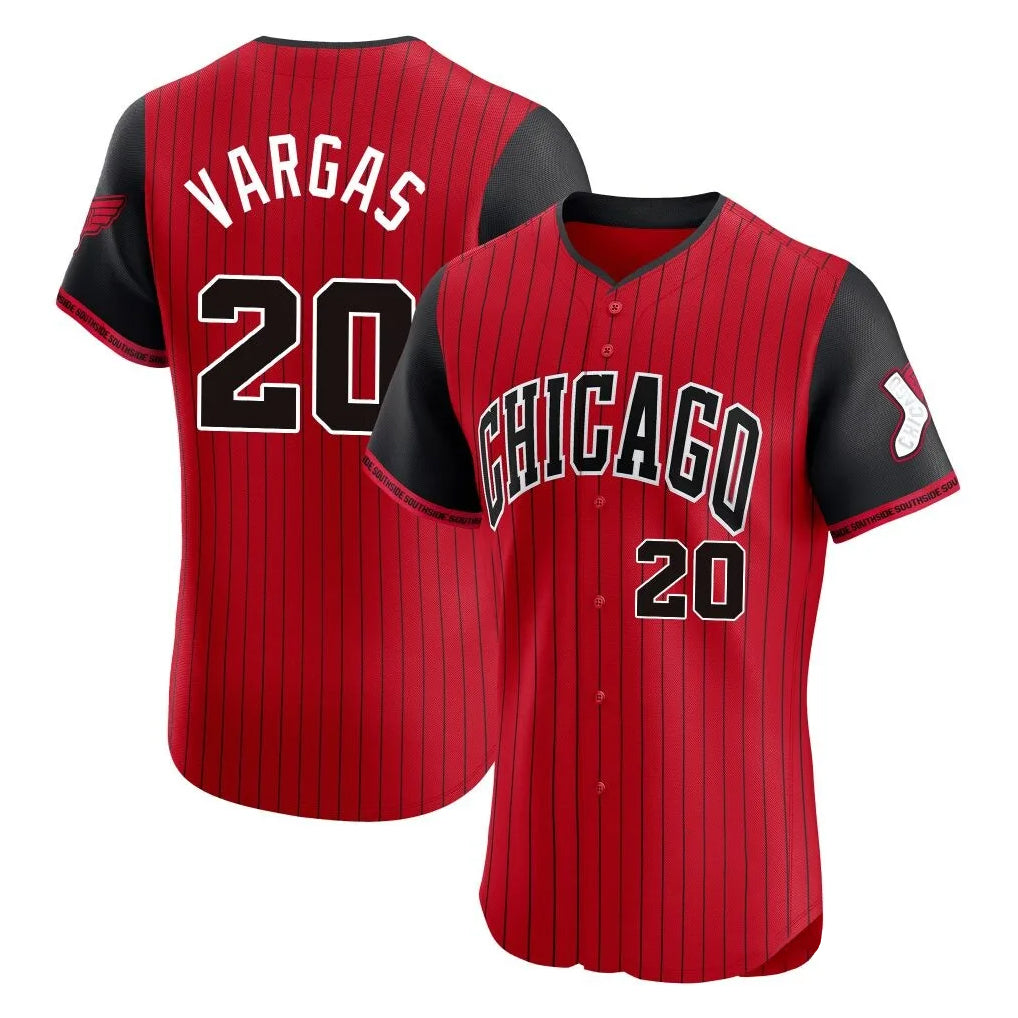 Punc C.White Sox #20 Miguel Vargas Player Red City Connect Limited Elite Home Stitched Jerseys