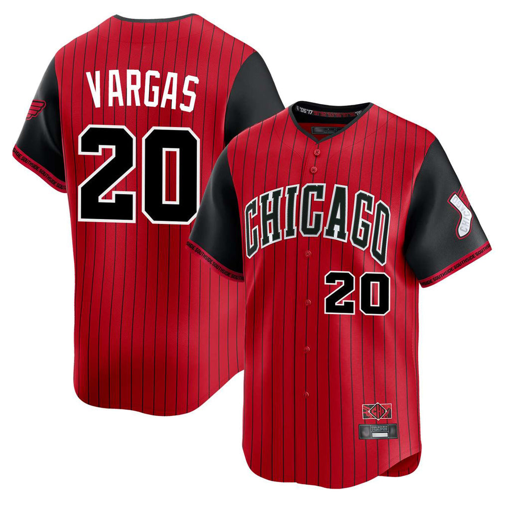 Punc C.White Sox #20 Miguel Vargas Player Red City Connect Limited Home Stitched Jerseys