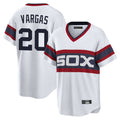 Punc C.White Sox #20 Miguel Vargas Player White T-shirt Home Game Stitched Jerseys