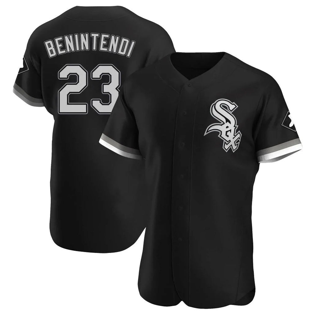 Punc C.White Sox #23 Andrew Benintendi Player Black Limited Elite Home Stitched Jerseys