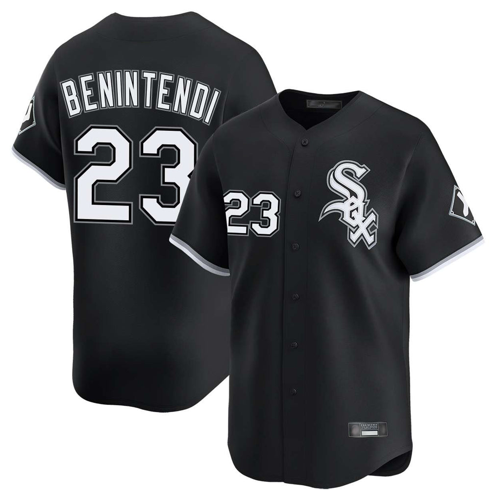 Punc C.White Sox #23 Andrew Benintendi Player Black Limited Home Stitched Jerseys