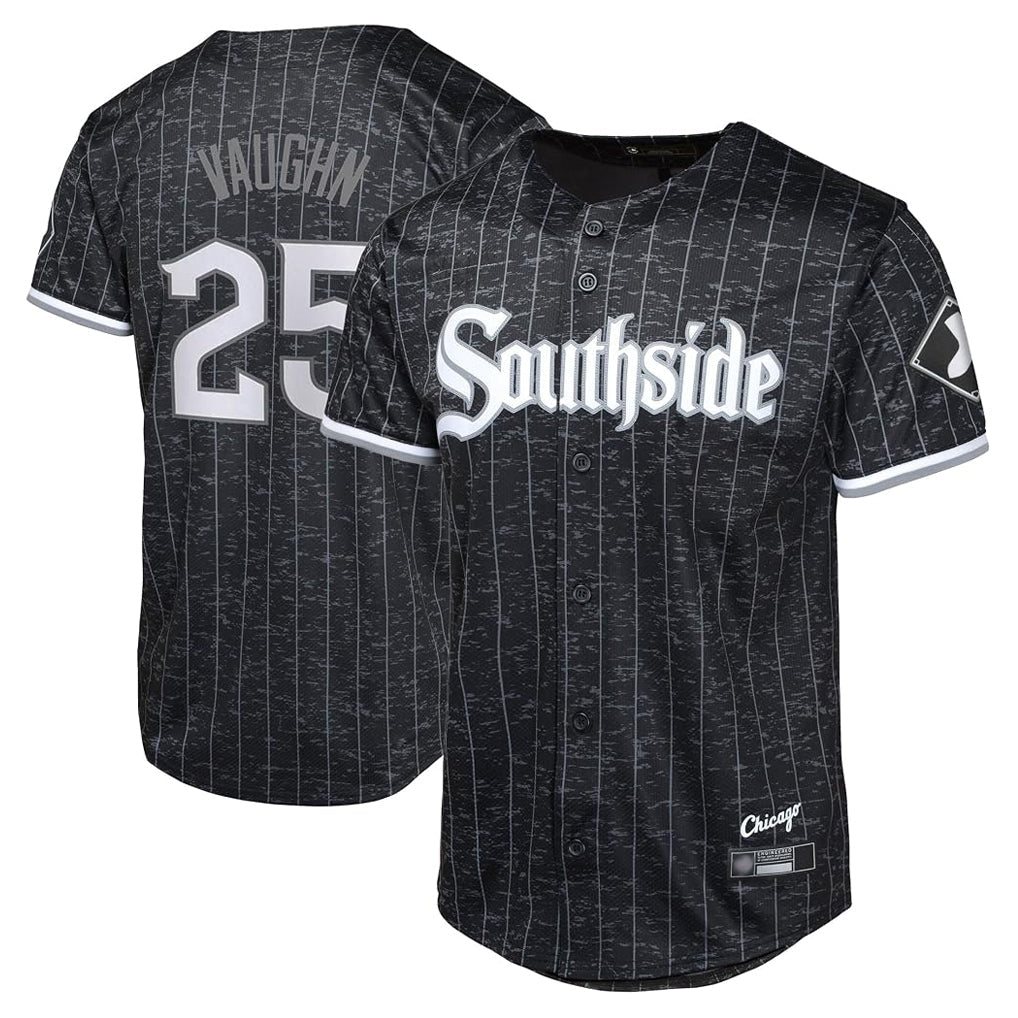 Punc C.White Sox #25 Andrew Vaughn Player Black City Connect Home Game Stitched Jerseys