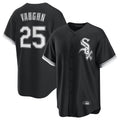 Punc C.White Sox #25 Andrew Vaughn Player Black Home Game Stitched Jerseys