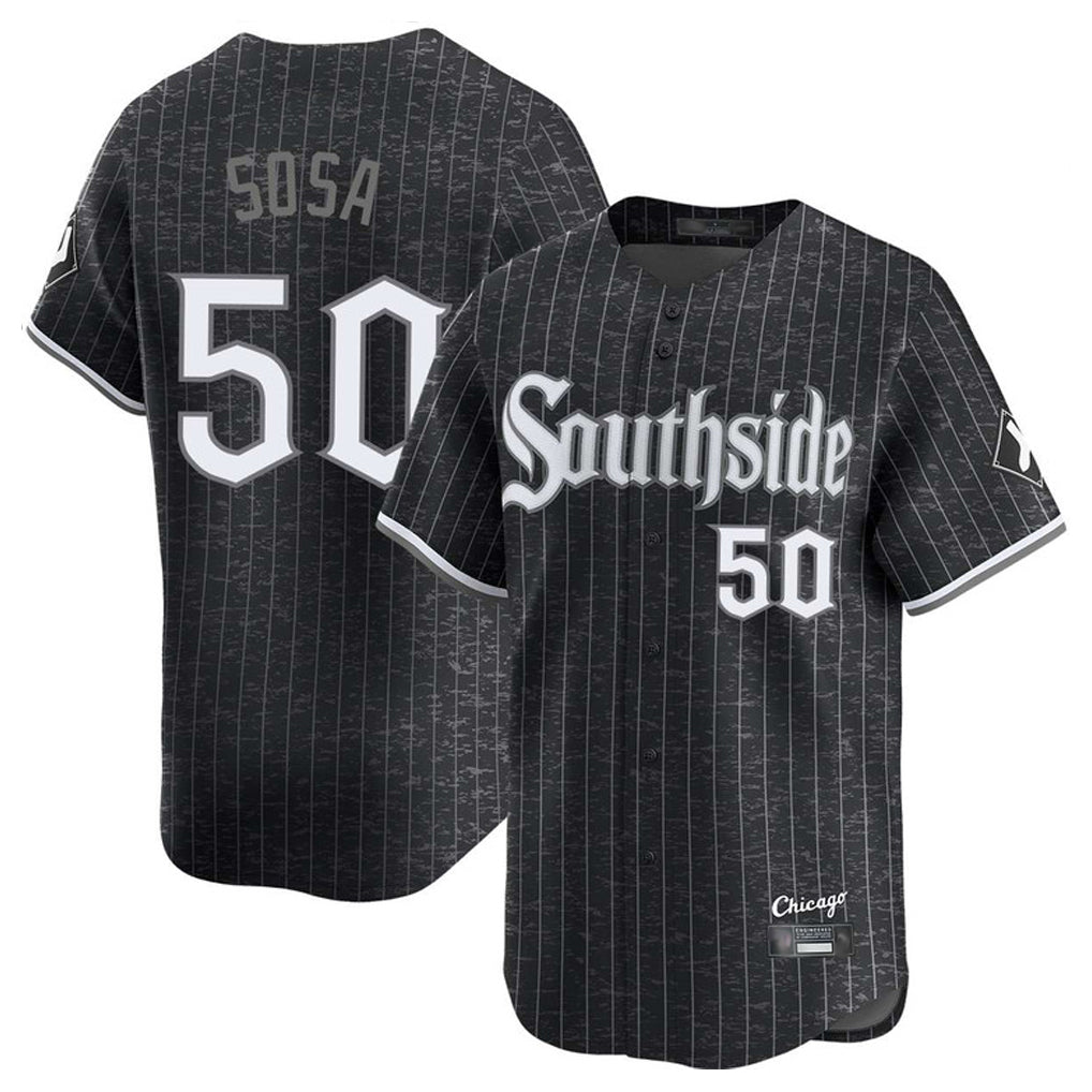 Punc C.White Sox #50 Lenyn Sosa Player Black City Connect Limited Home Stitched Jerseys
