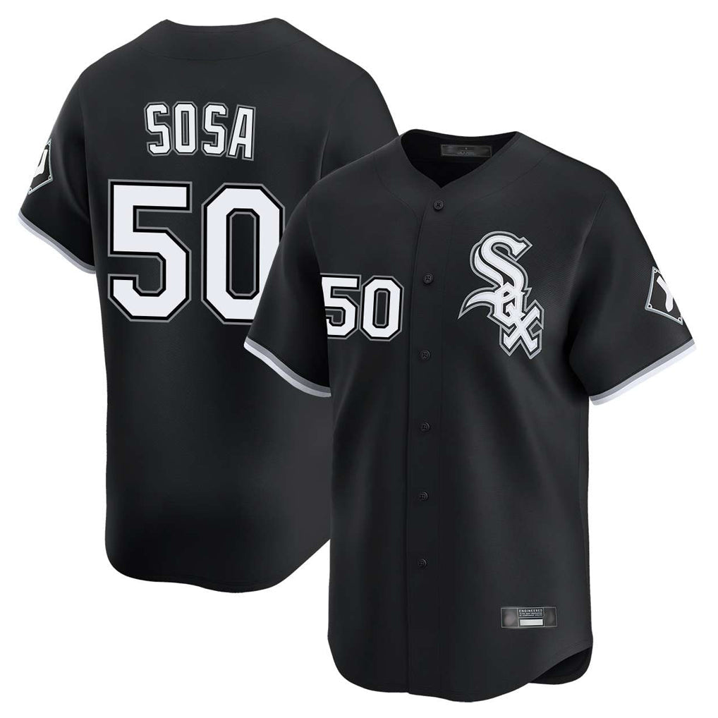 Punc C.White Sox #50 Lenyn Sosa Player Black Limited Home Stitched Jerseys