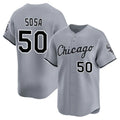 Punc C.White Sox #50 Lenyn Sosa Player Gray Road Limited Home Stitched Jerseys