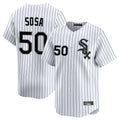 Punc C.White Sox #50 Lenyn Sosa Player White Stripe Limited Home Stitched Jerseys