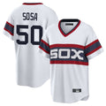 Punc C.White Sox #50 Lenyn Sosa Player White T-shirt Home Game Stitched Jerseys