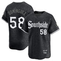 Punc C.White Sox #58 Seranthony Dom¨ªnguez Player Black City Connect Limited Home Stitched Jerseys