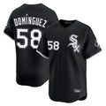 Punc C.White Sox #58 Seranthony Dom¨ªnguez Player Black Limited Home Stitched Jerseys
