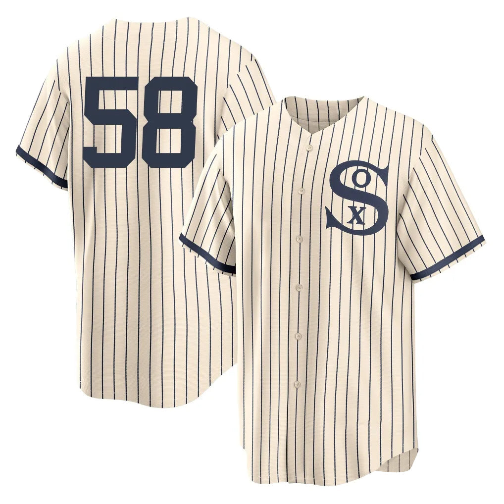 Punc C.White Sox #58 Seranthony Dom¨ªnguez Player Cream Field of Dreams Home Game Stitched Jerseys