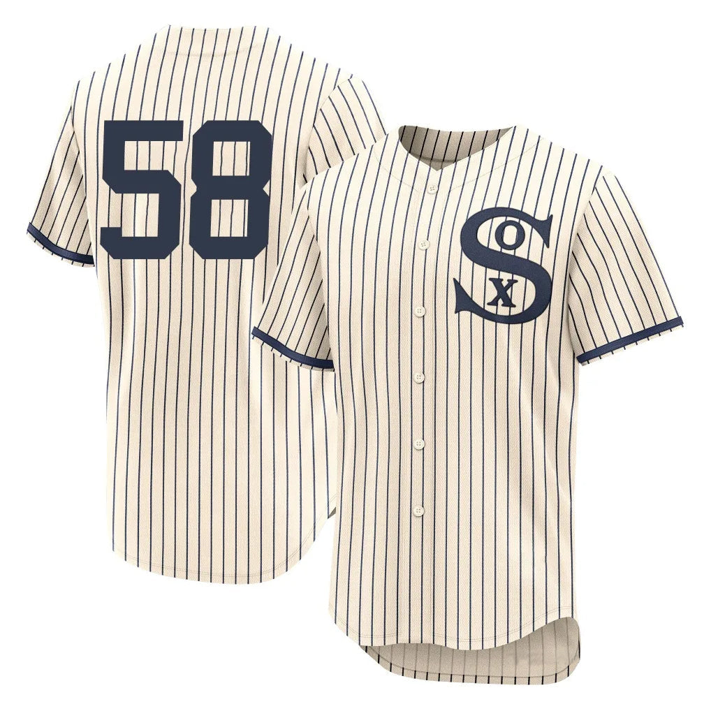 Punc C.White Sox #58 Seranthony Dom¨ªnguez Player Cream Field of Dreams Limited Elite Home Stitched Jerseys