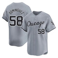 Punc C.White Sox #58 Seranthony Dom¨ªnguez Player Gray Road Limited Home Stitched Jerseys