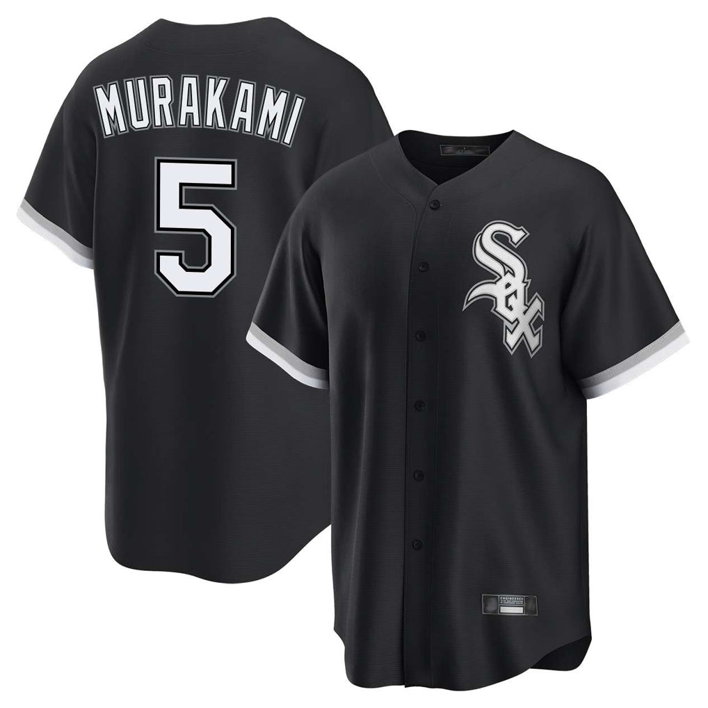Punc C.White Sox #5 Munetaka Murakami Player Black Home Game Stitched Jerseys