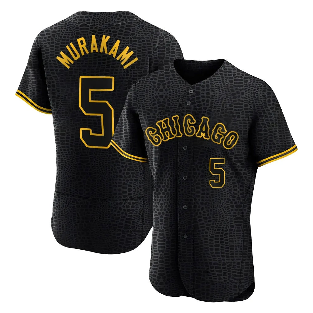 Punc C.White Sox #5 Munetaka Murakami Player Black Snake Skin City Limited Elite Home Stitched Jerseys