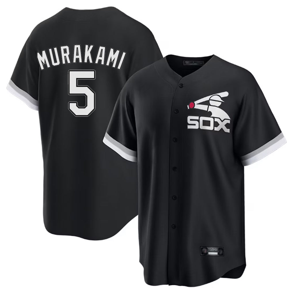 Punc C.White Sox #5 Munetaka Murakami Player Black Spring Training Game Stitched Jerseys