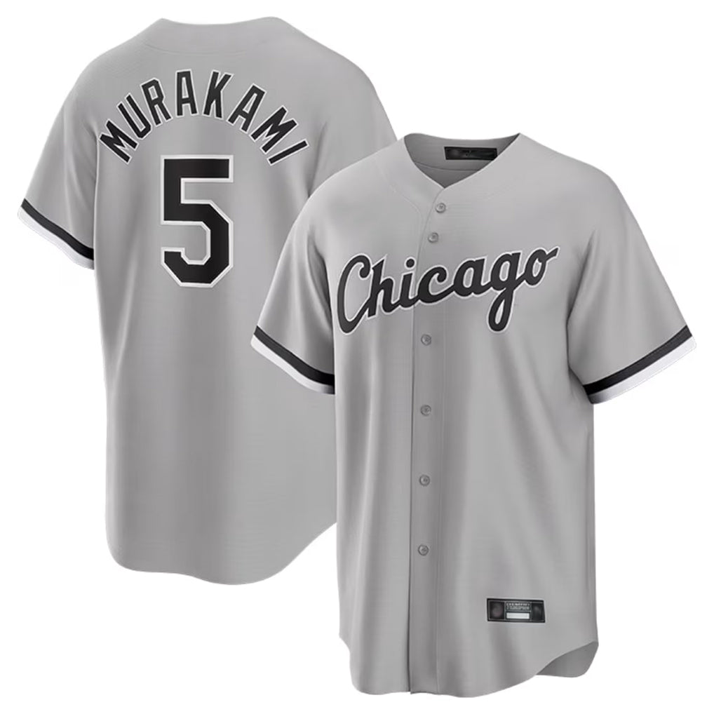 Punc C.White Sox #5 Munetaka Murakami Player Gray Home Game Stitched Jerseys