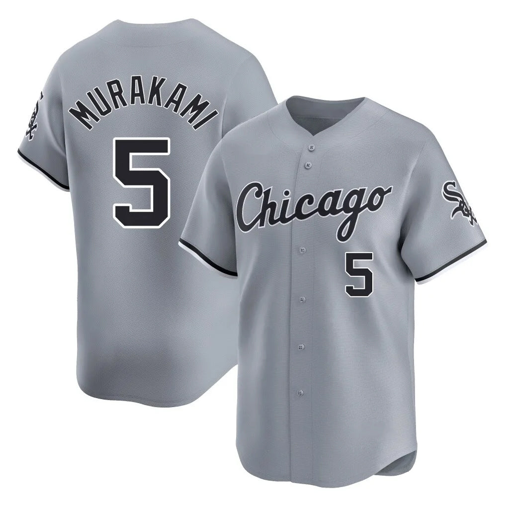 Punc C.White Sox #5 Munetaka Murakami Player Gray Road Limited Home Stitched Jerseys