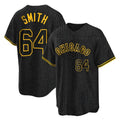 Punc C.White Sox #64 Shane Smith Player Black Snake Skin City Home Game Stitched Jerseys