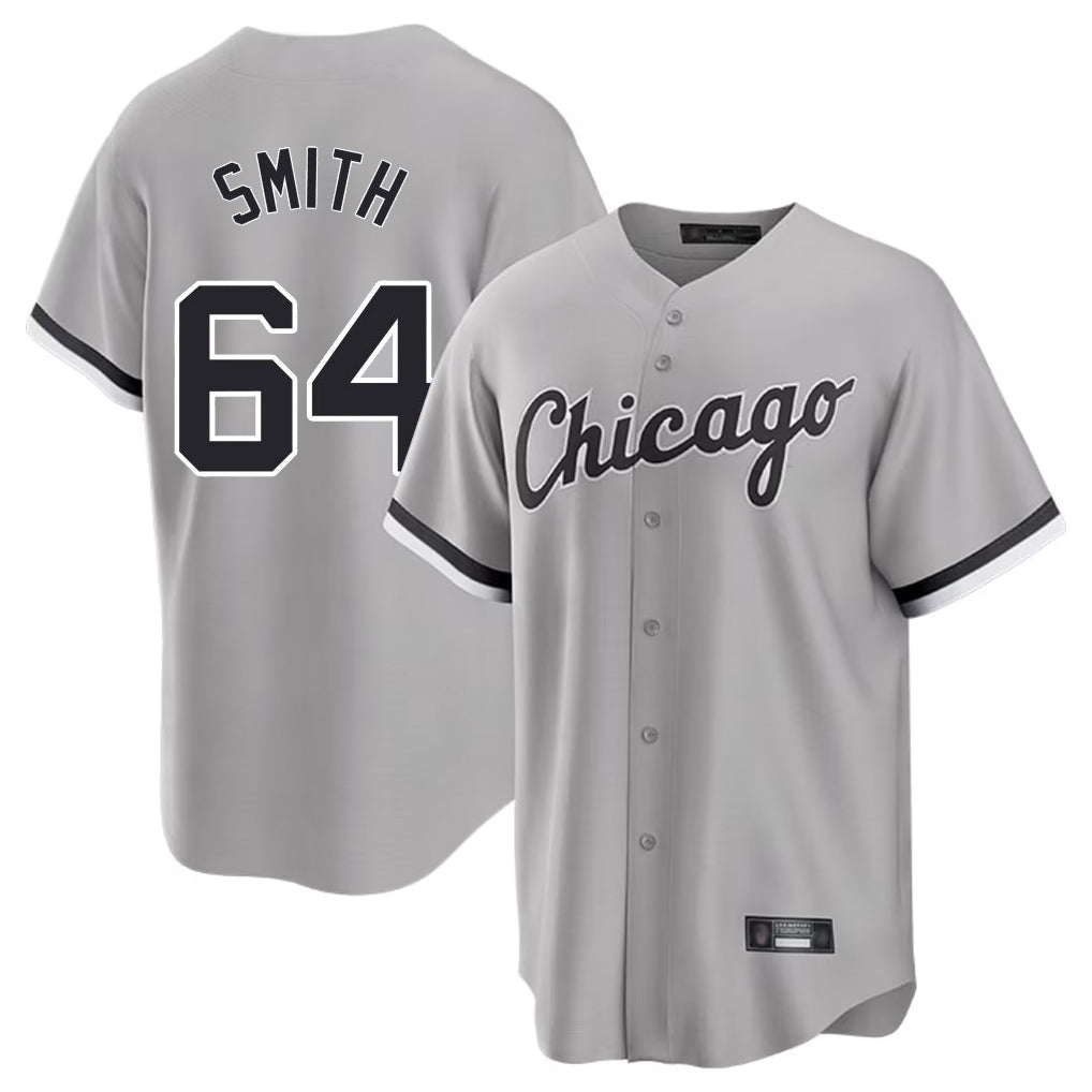 Punc C.White Sox #64 Shane Smith Player Gray Home Game Stitched Jerseys