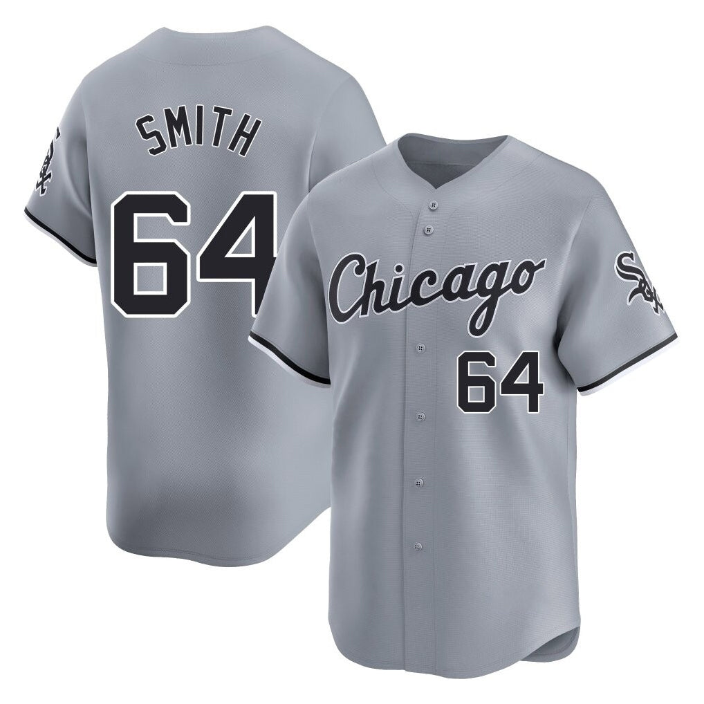 Punc C.White Sox #64 Shane Smith Player Gray Road Limited Home Stitched Jerseys