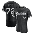 Punc C.White Sox #72 Carlton Fisk Player Black City Connect Limited Elite Home Stitched Jerseys