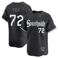 Punc C.White Sox #72 Carlton Fisk Player Black City Connect Limited Home Stitched Jerseys