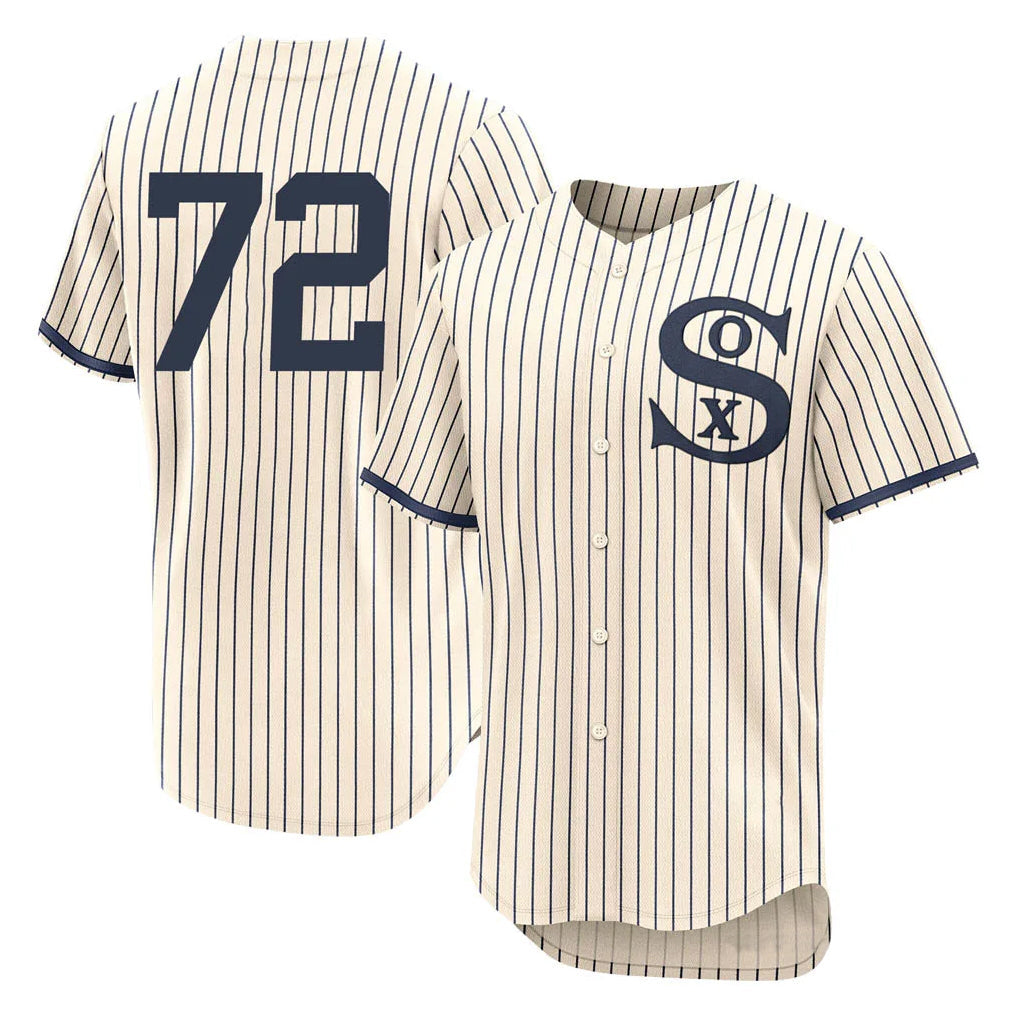 Punc C.White Sox #72 Carlton Fisk Player Cream Field of Dreams Limited Elite Home Stitched Jerseys