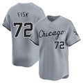 Punc C.White Sox #72 Carlton Fisk Player Gray Road Limited Home Stitched Jerseys
