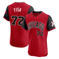 Punc C.White Sox #72 Carlton Fisk Player Red City Connect Limited Elite Home Stitched Jerseys