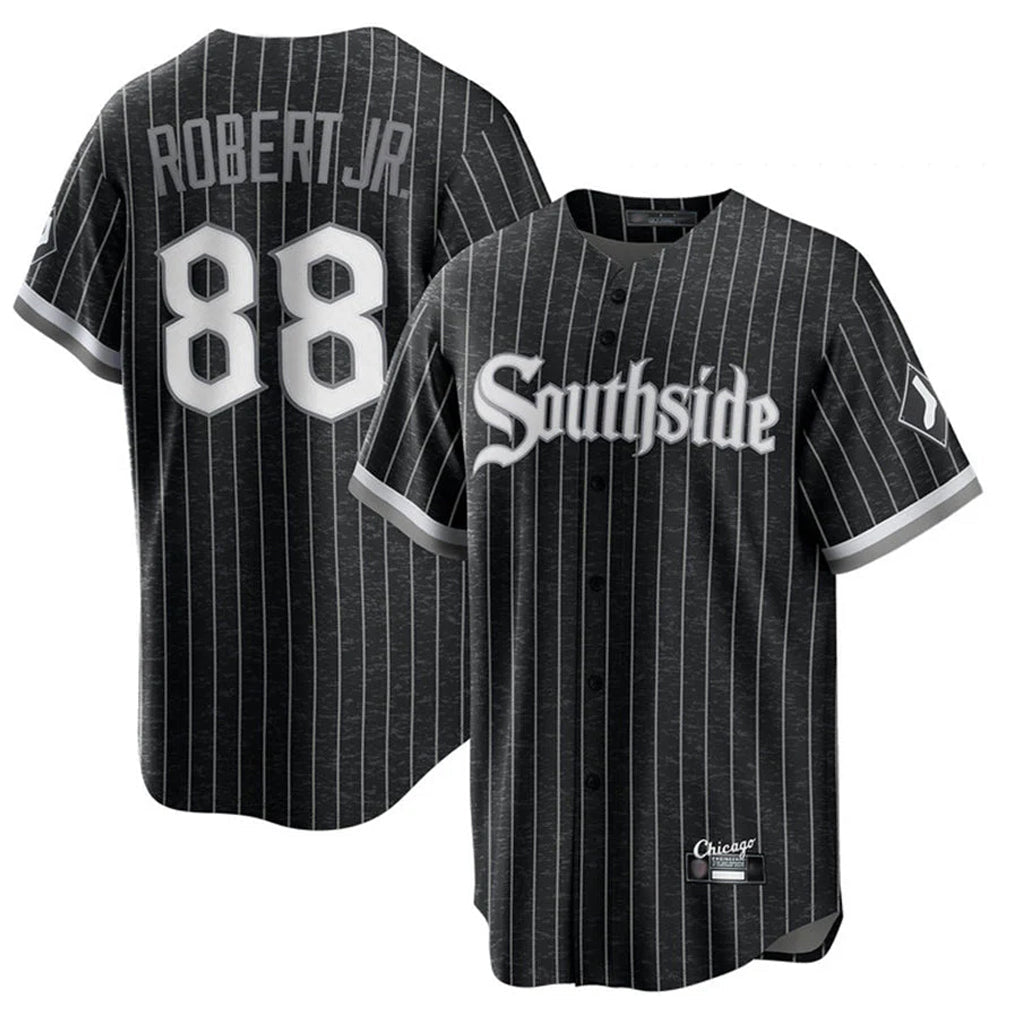 Punc C.White Sox #88 Luis Robert Jr Player Black City Connect Home Game Stitched Jerseys
