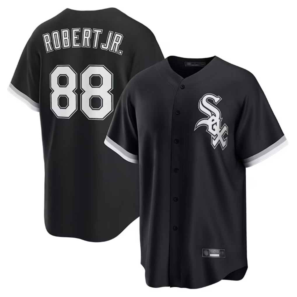 Punc C.White Sox #88 Luis Robert Jr Player Black Home Game Stitched Jerseys
