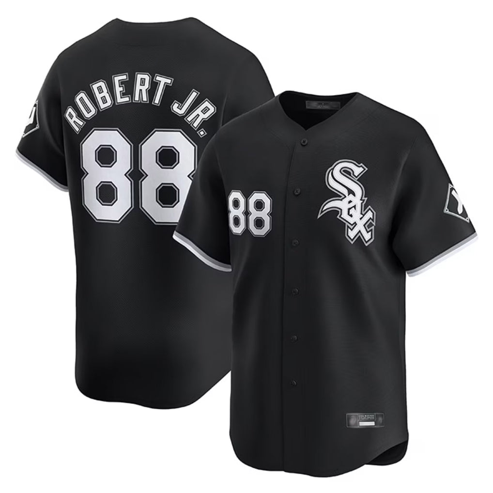 Punc C.White Sox #88 Luis Robert Jr Player Black Limited Home Stitched Jerseys