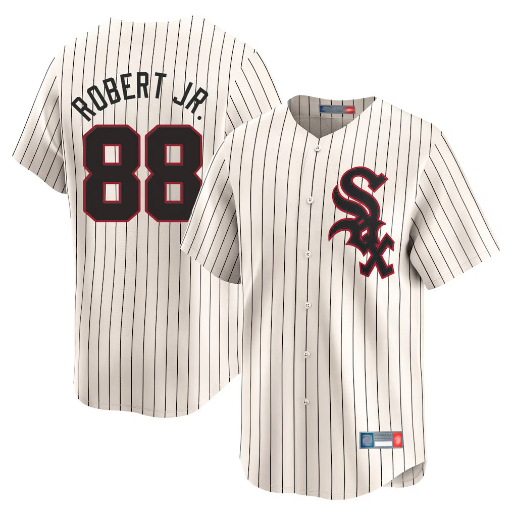 Punc C.White Sox #88 Luis Robert Jr Player Cream Cooperstown Collection Limited Home Stitched Jerseys
