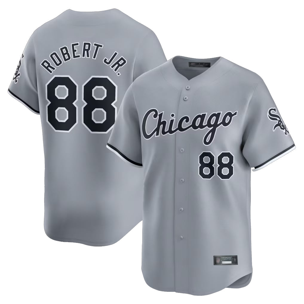 Punc C.White Sox #88 Luis Robert Jr Player Gray Road Limited Home Stitched Jerseys