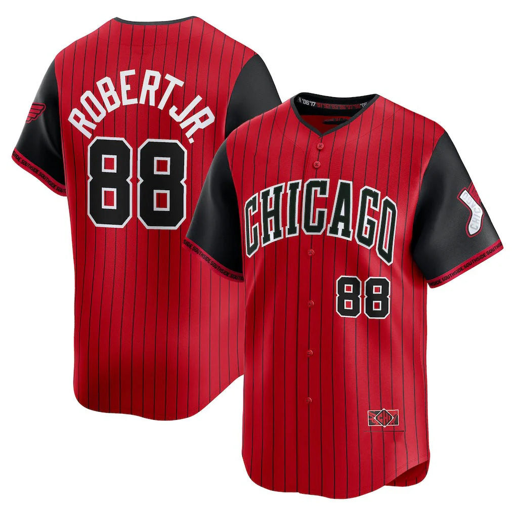 Punc C.White Sox #88 Luis Robert Jr Player Red City Connect Limited Home Stitched Jerseys
