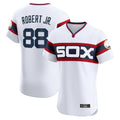 Punc C.White Sox #88 Luis Robert Jr Player White T-shirt Limited Elite Home Stitched Jerseys