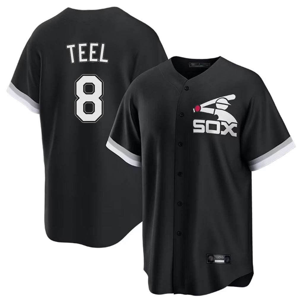 Punc C.White Sox #8 Kyle Teel Player Black Spring Training Game Stitched Jerseys