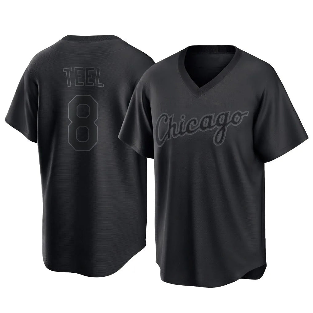 Punc C.White Sox #8 Kyle Teel Player Black T-shirt Home Game Stitched Jerseys