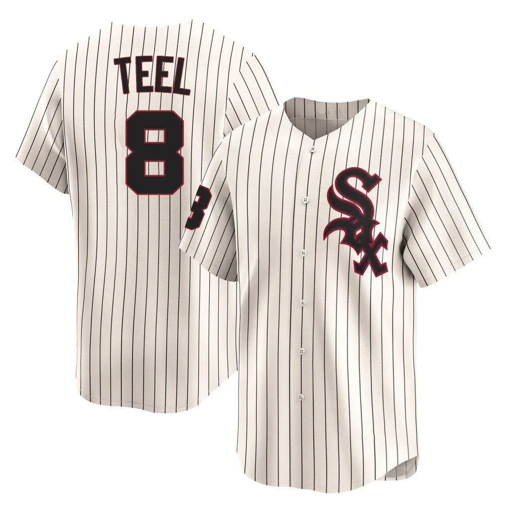 Punc C.White Sox #8 Kyle Teel Player Cream Cooperstown Collection Limited Home Stitched Jerseys