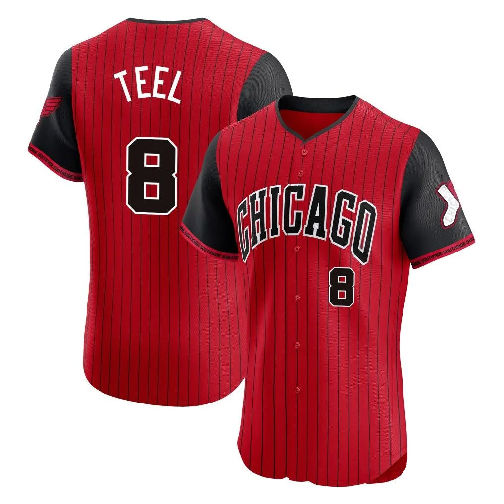 Punc C.White Sox #8 Kyle Teel Player Red City Connect Limited Elite Home Stitched Jerseys
