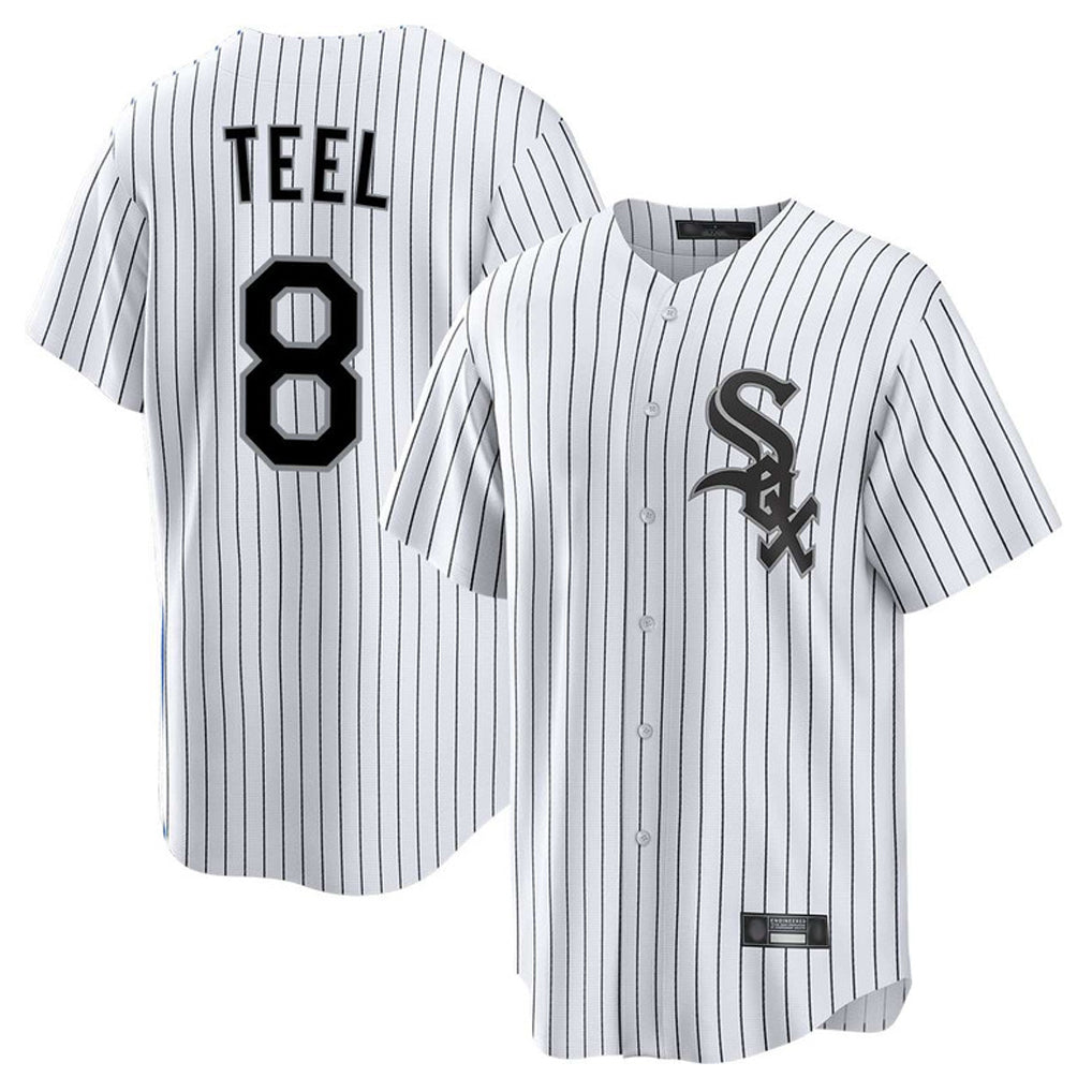 Punc C.White Sox #8 Kyle Teel Player White Stripe Home Game Stitched Jerseys
