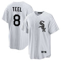 Punc C.White Sox #8 Kyle Teel Player White Stripe Home Game Stitched Jerseys