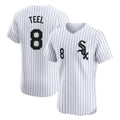Punc C.White Sox #8 Kyle Teel Player White Stripe Limited Elite Home Stitched Jerseys