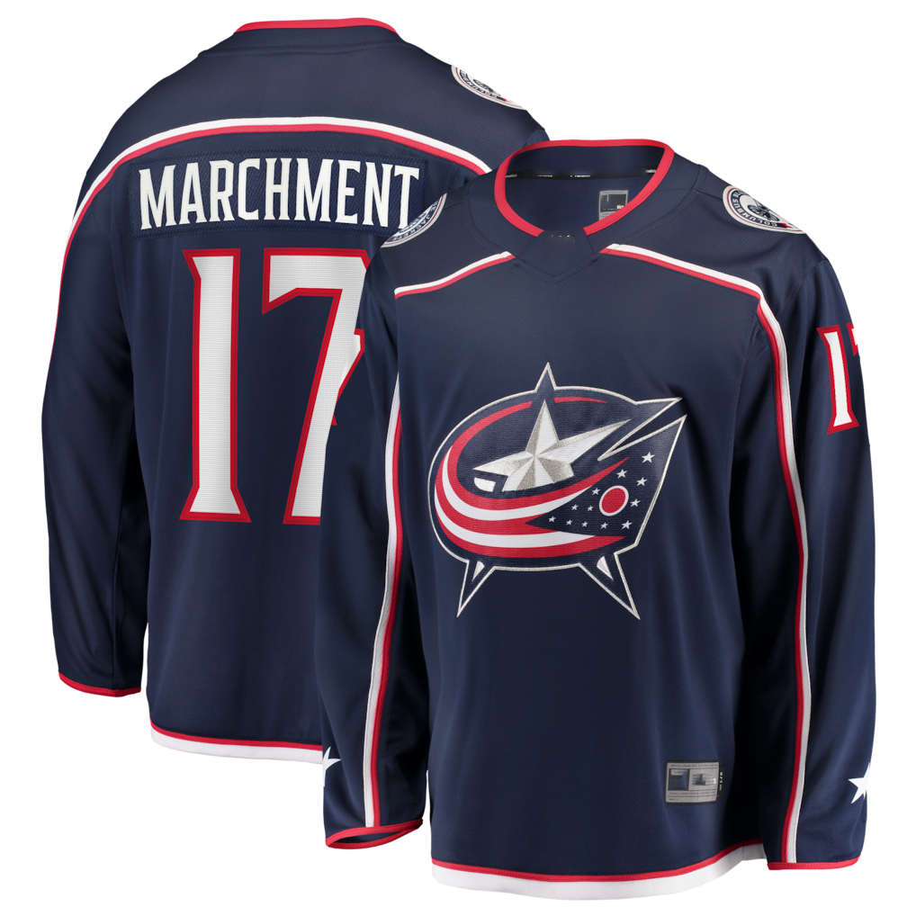 Punc CB.Jackets #17 Mason Marchment Navy Home Premier Breakaway Player Jersey