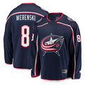 Punc CB.Jackets #8 Zach Werenski Navy Breakaway Jersey