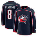 Punc CB.Jackets #8 Zach Werenski Navy Home Premium Jersey